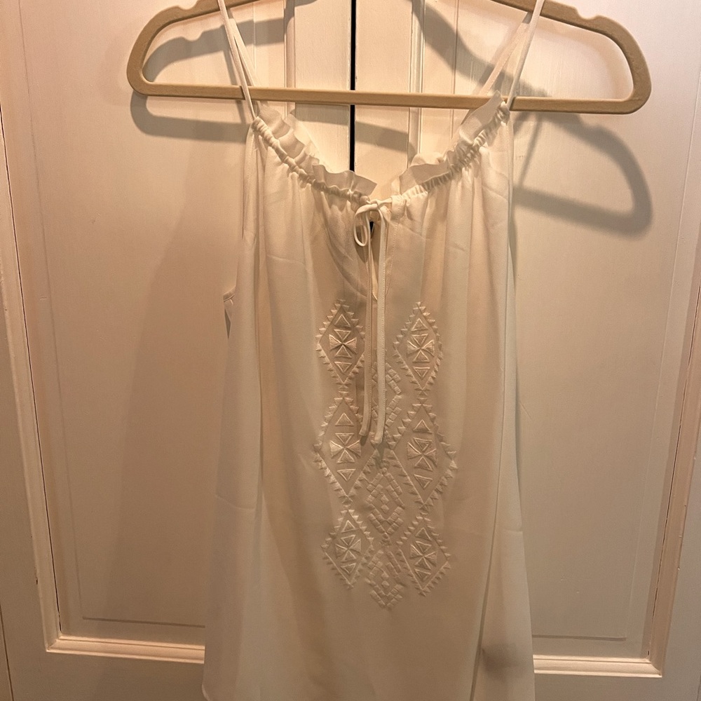 Sanctuary sheer white tank size medium. NWT!